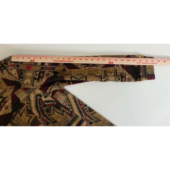LRL Ralph Lauren Jeans Southwest Aztec Lightweight Blazer Cardigan Buckle Size L - Picture 9 of 10